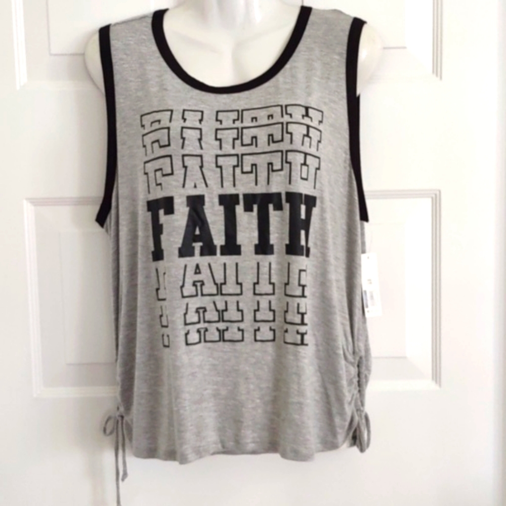 No Boundaries Sleeveless Faith Tee, NWT